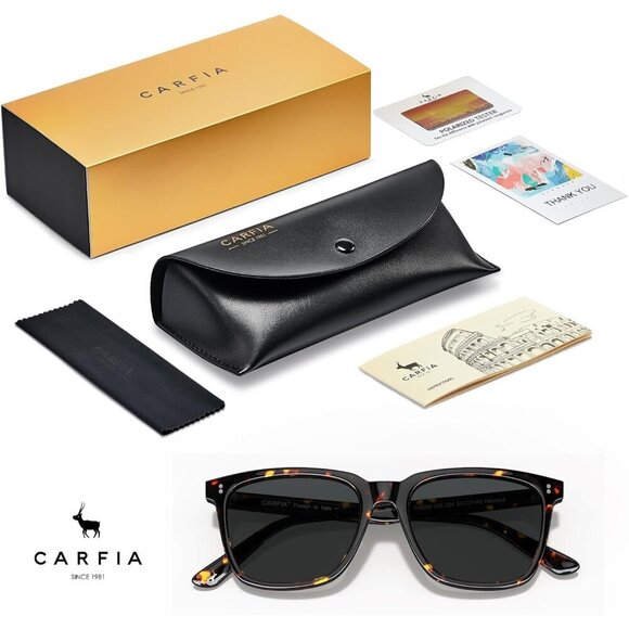 Polarized Acetate Sunglasses Women Small Face UV400 AntiGlare Tortoise
